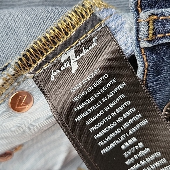 7 For All Mankind Size 25 Gwenevere Dark Wash Skinny Jeans - Picture 10 of 12